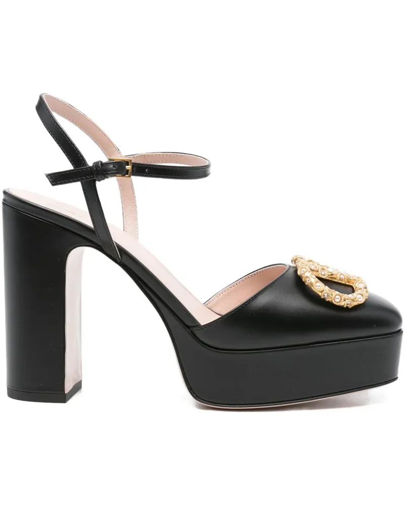 Valentino Garavani VLogo Signature Plateau-Pumps 110mm - Schwarz Schwarz