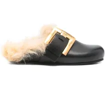 Mules mit Schnallendetail - Schwarz