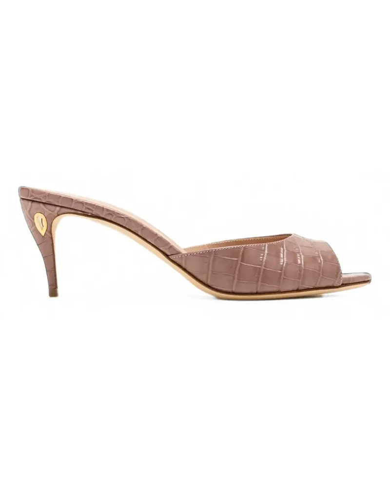 Jennifer Chamandi Guido croc-effect mules - Nude Nude