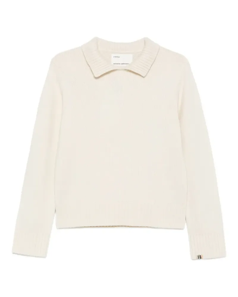 extreme cashmere Jo Pullover mit geripptem Saum - Nude Nude