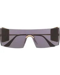 RETROSUPERFUTURE Eckige Pianeta Sonnenbrille Schwarz