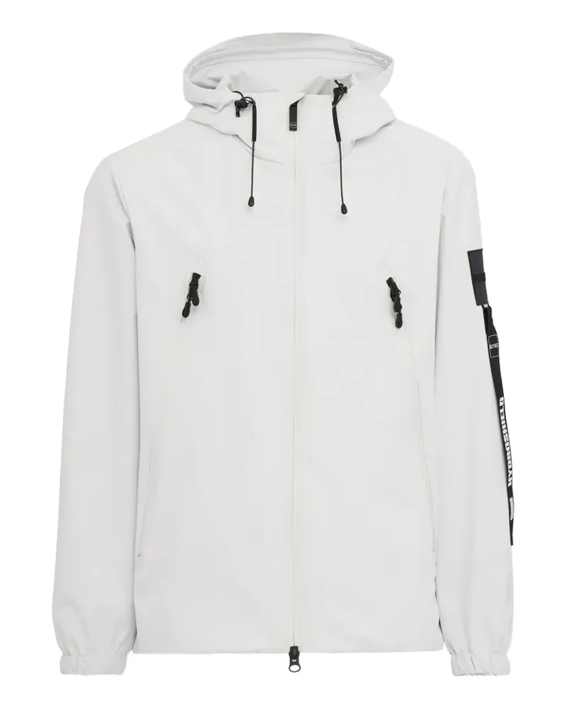 OUTHERE logo-patch hooded jacket - Nude Nude