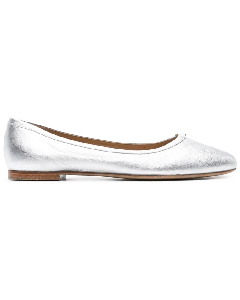 Chloé Marcie Ballerinas im Metallic-Look Silber