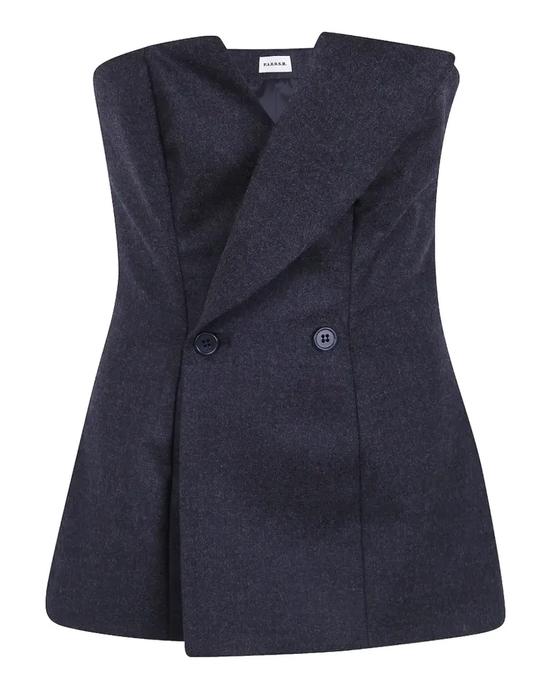 P.A.R.O.S.H. P.A.R.O H. Schulterfreies Tanktop - Blau Blau