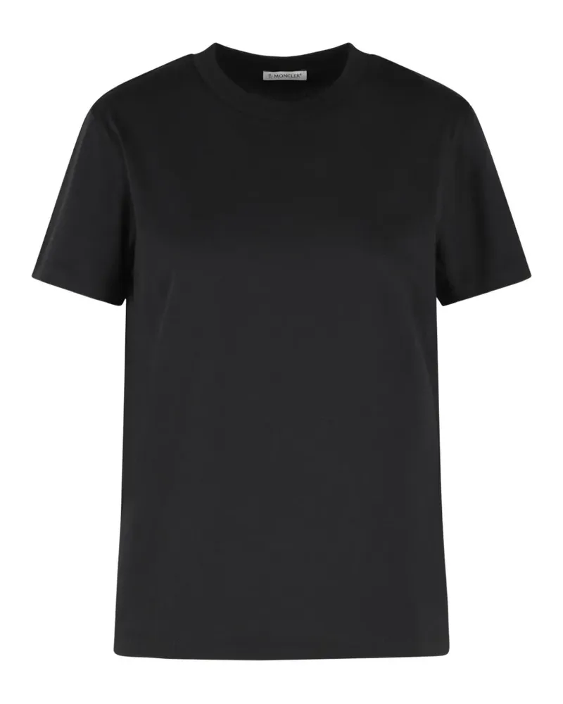 Moncler T-Shirt mit Logo-Prägung - Schwarz Schwarz
