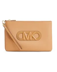 Michael Kors Clutch mit Logo-Prägung Braun