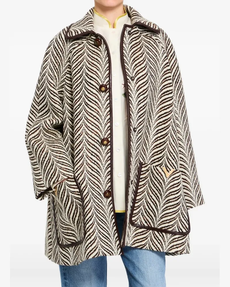 Valentino Garavani Gemusterter Mantel - Nude Nude