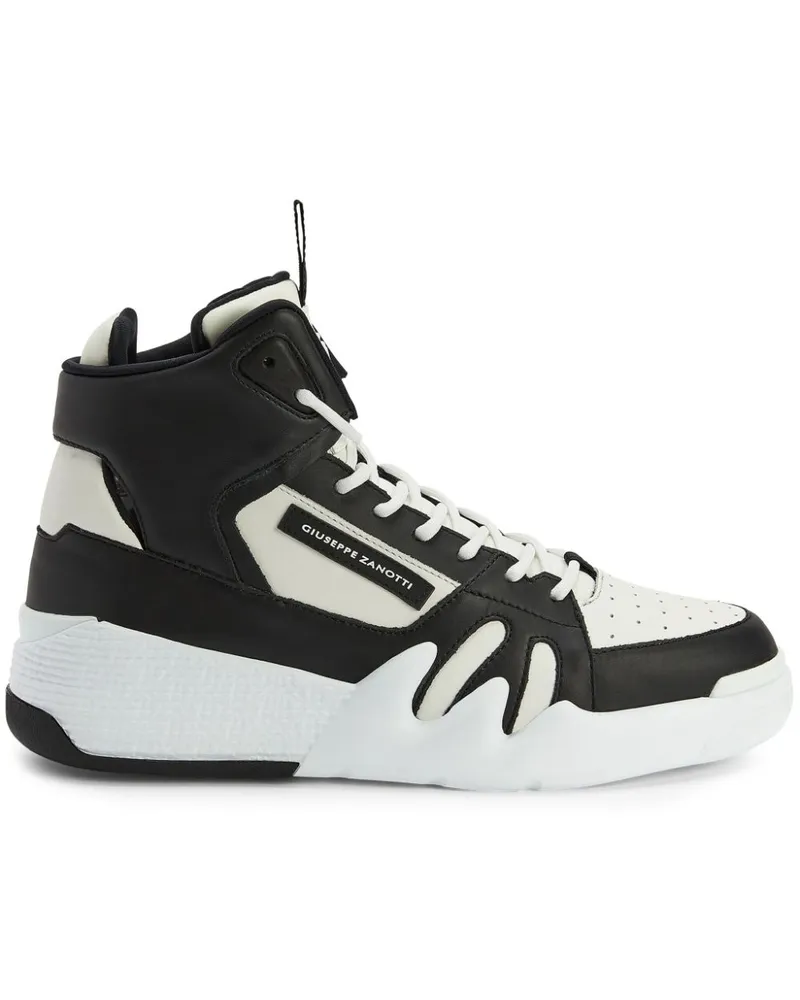 Giuseppe Zanotti High-Top-Sneakers mit Kontrasteinsätzen Schwarz