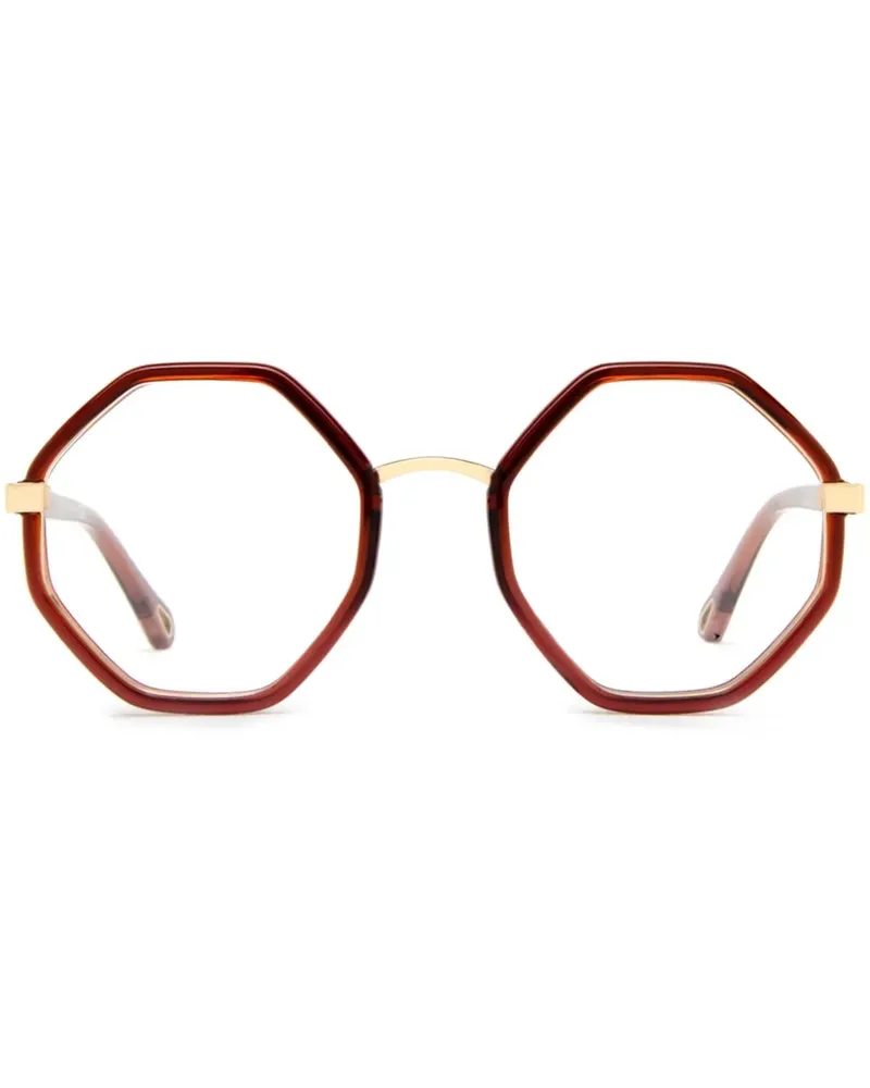 Chloé Brille mit geometrischem Gestell - Rot Rot