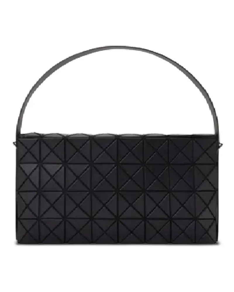 Issey Miyake Längliche Schultertasche mit geometrischem Einsatz - Schwarz Schwarz