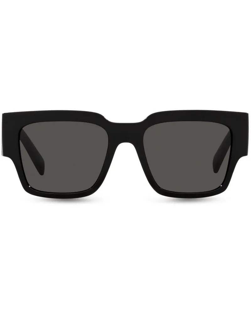 Dolce & Gabbana Sonnenbrille mit eckigem Gestell - Schwarz Schwarz