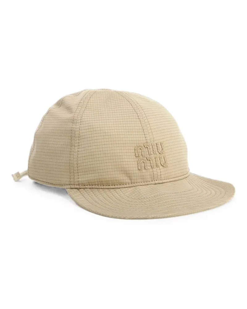 Miu Miu cotton baseball cap - Nude Nude