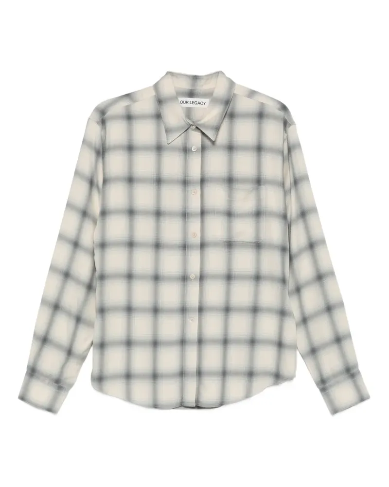 Our Legacy Forever plaid-pattern shirt - Nude Nude