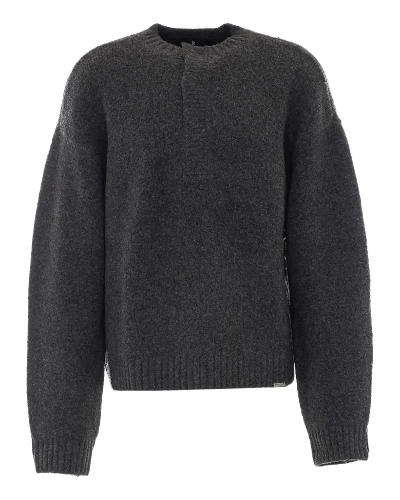 REPRESENT Ramone Pullover mit halber Knopfleiste - Grau Grau