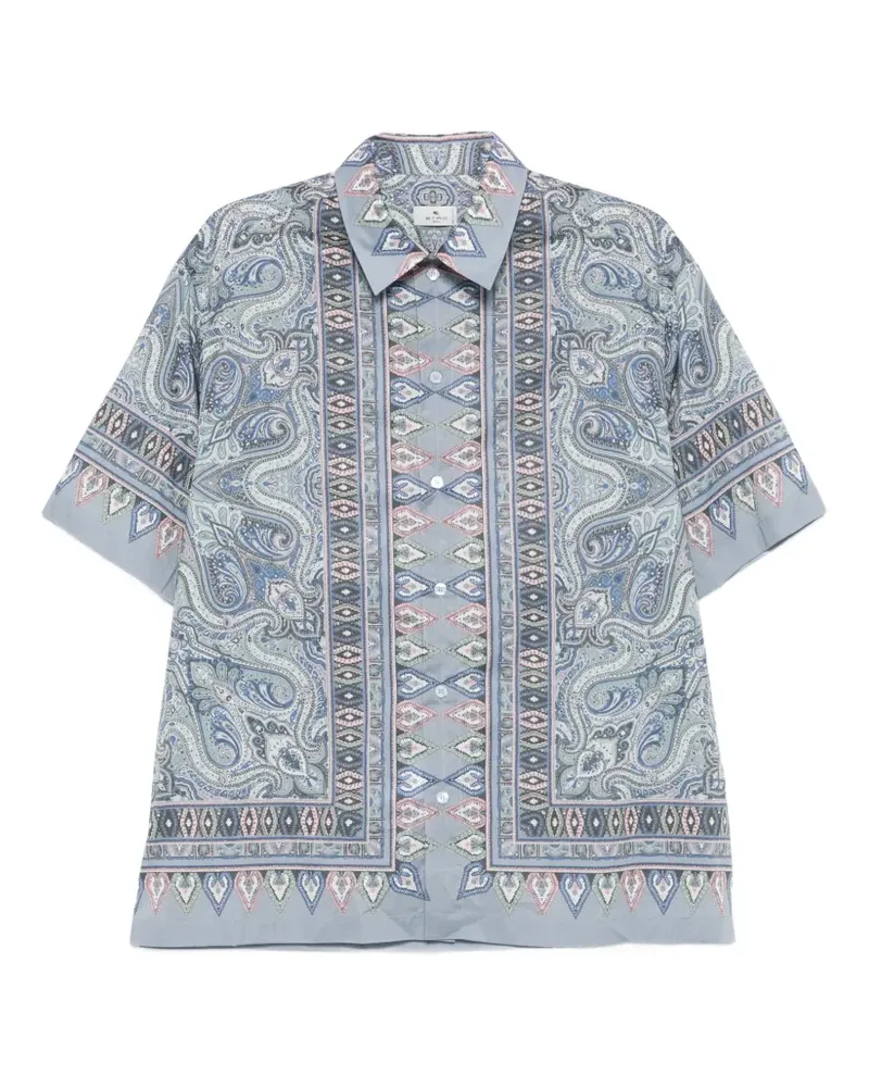 Etro Hemd mit Paisleymuster - Blau Blau
