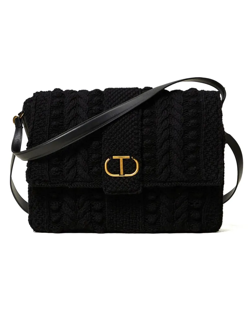 Twin-Set Emma Schultertasche - Schwarz Schwarz