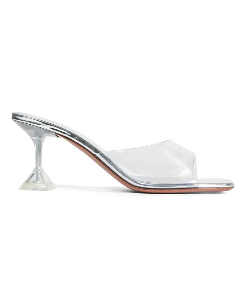 Amina Muaddi Lupita Glass open-toe mules - Silber Silber