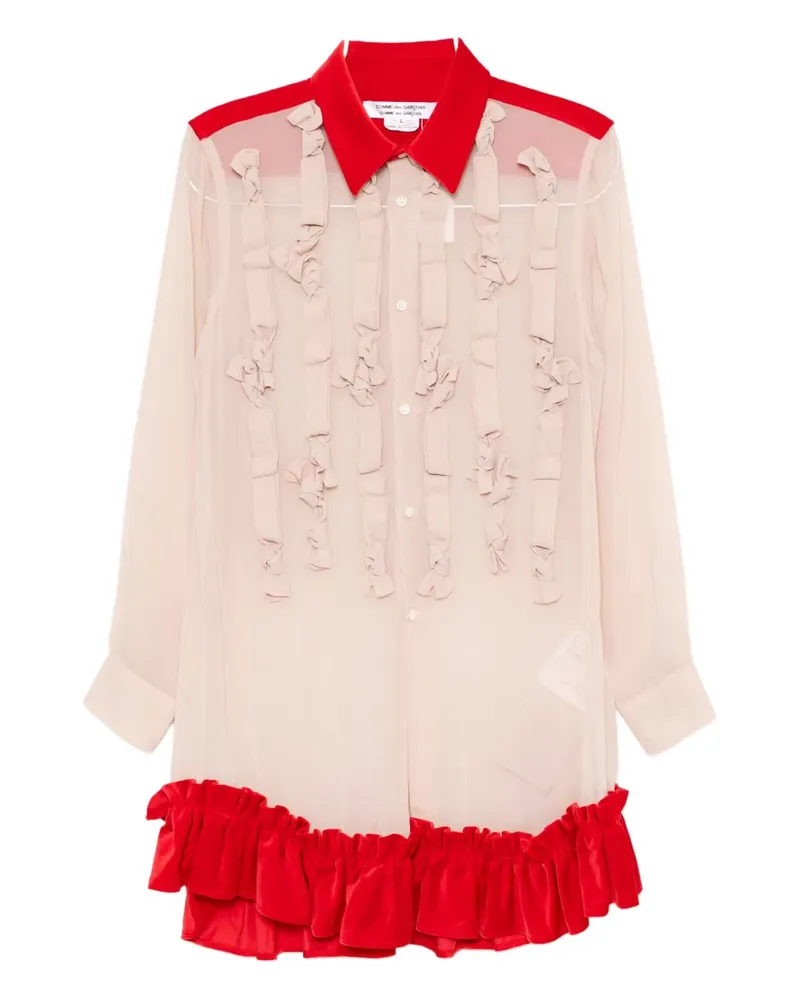 Comme des Garçons raffled long-sleeves blouses - Nude Nude