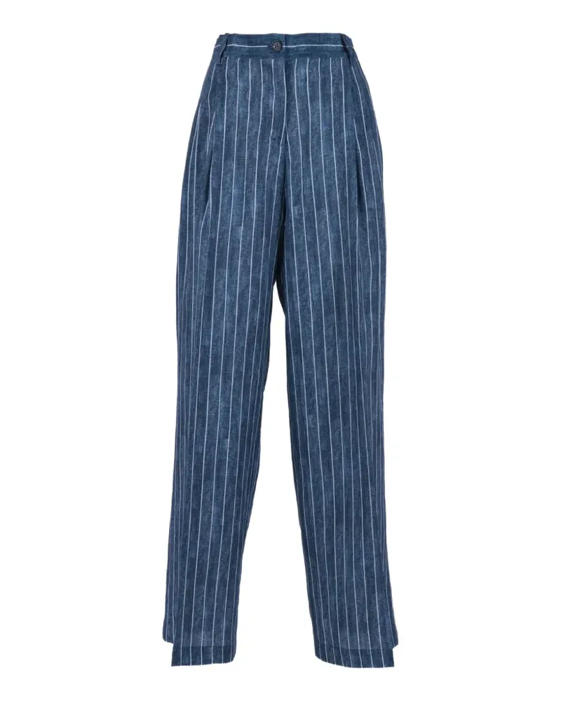 Ermanno Scervino pinstripe-pattern pleated pants - Blau Blau