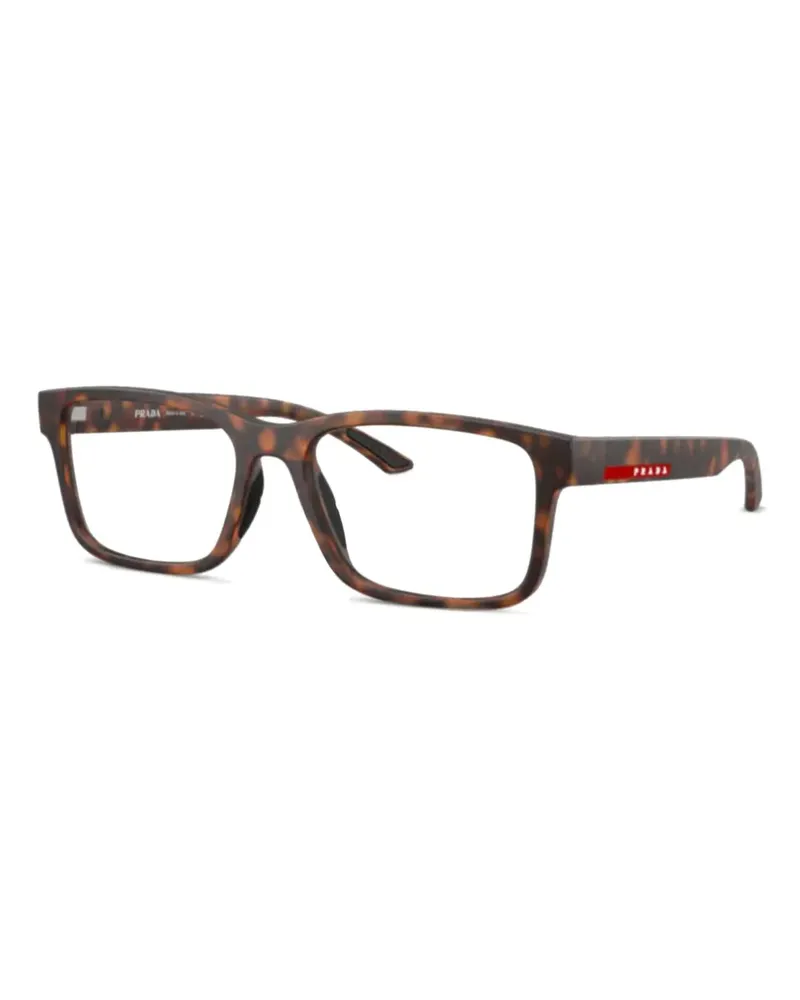 Prada Brille mit eckigem Gestell - Braun Braun
