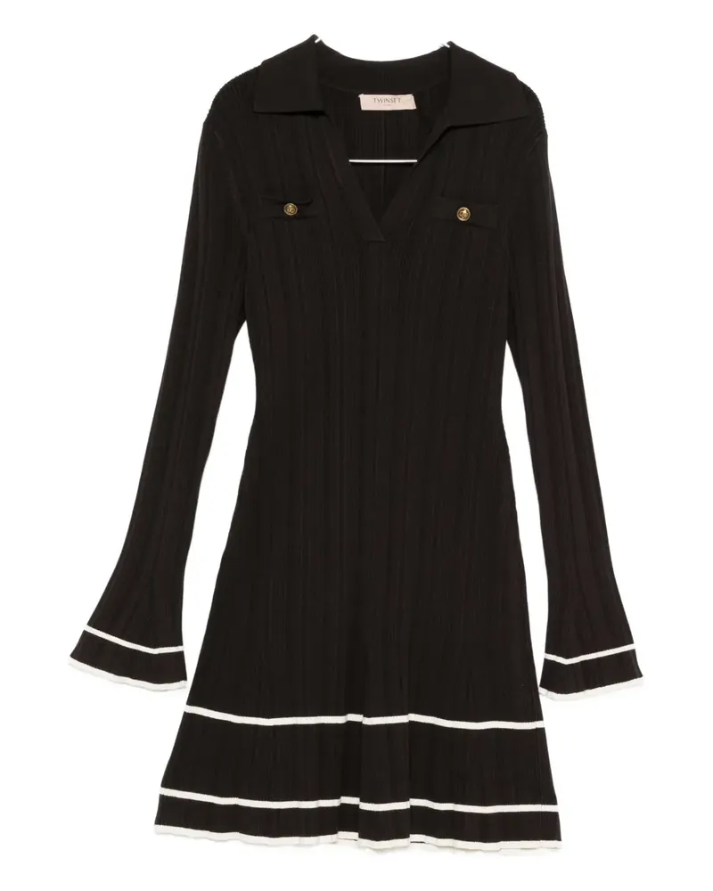 Twin-Set button-detail mini dress - Braun Braun