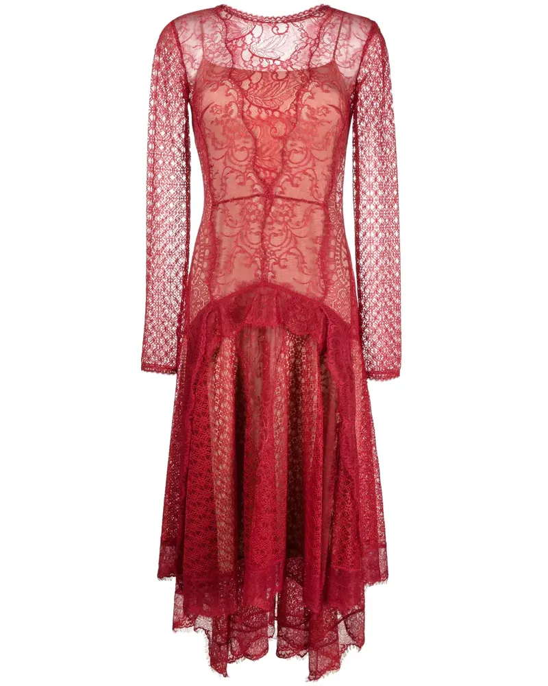 Alberta Ferretti Asymmetrisches Kleid - Rot Rot