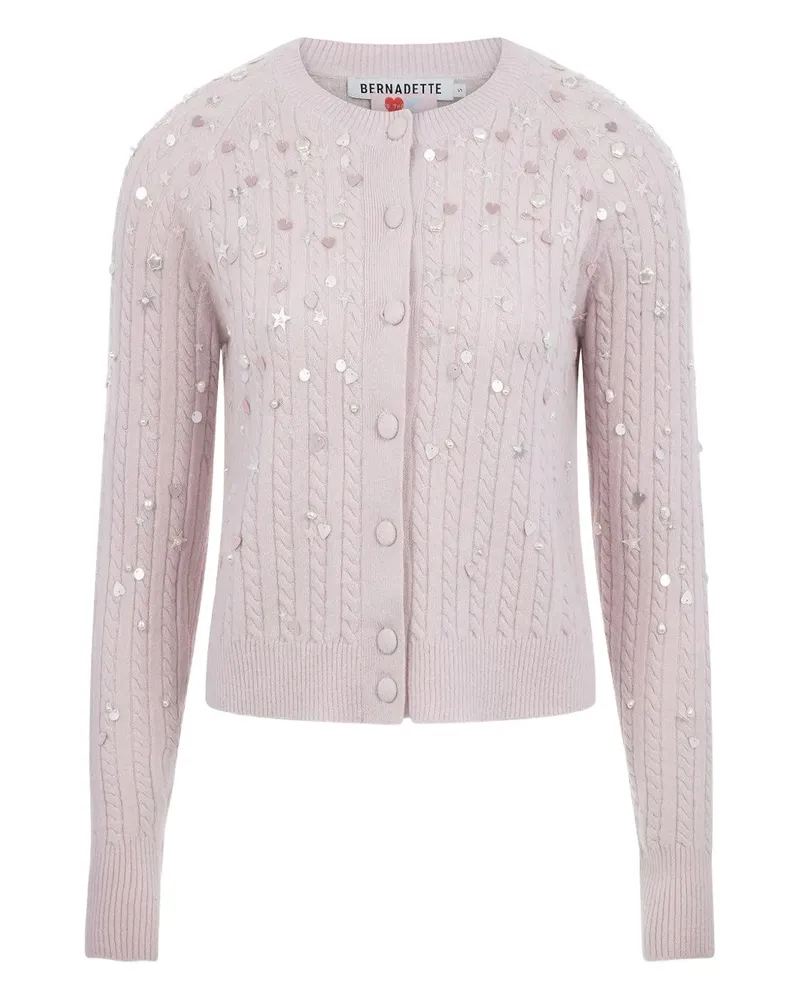 BERNADETTE Verzierter Gilberte Cardigan - Rosa Rosa