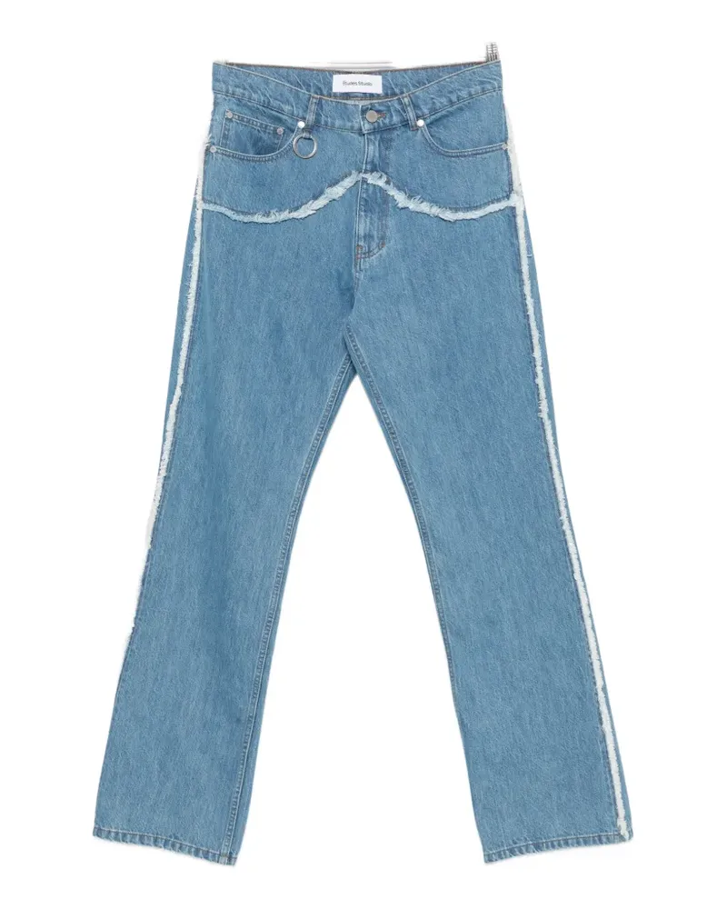 Études Studio frayed bootcut jeans - Blau Blau
