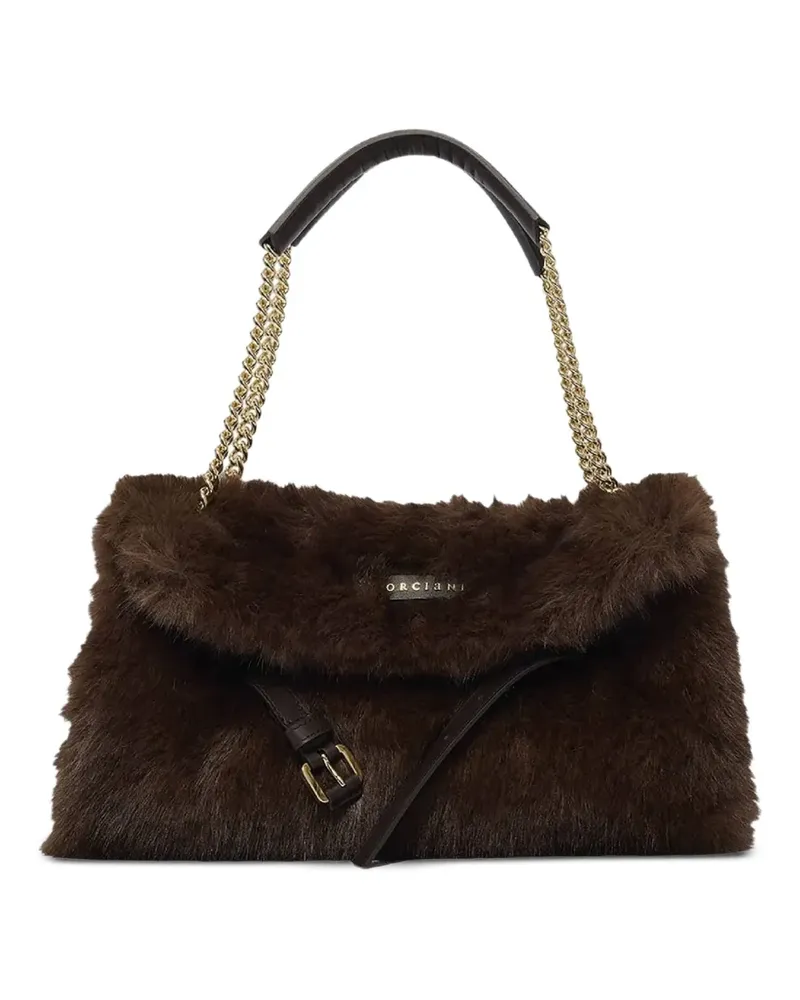 Orciani Venus Tote Bag aus Faux Fur - Braun Braun