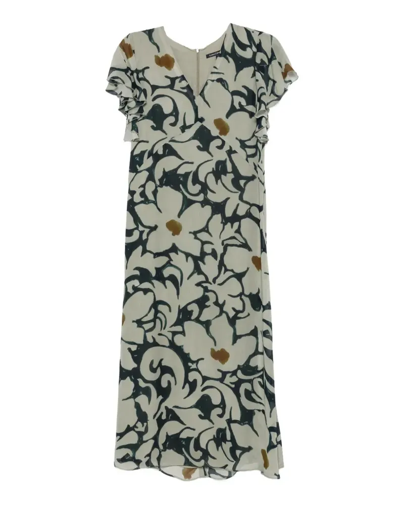 Luisa Cerano Maxikleid mit Blumenprint - Blau Blau
