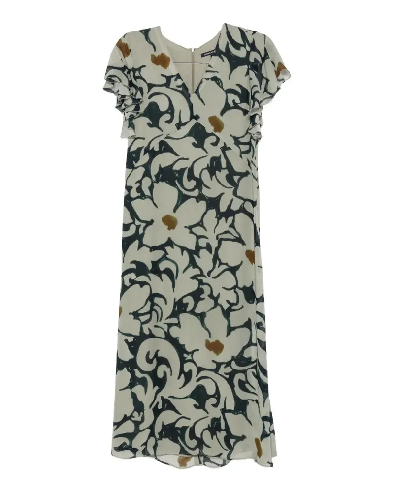 Luisa Cerano Maxikleid mit Blumenprint - Blau Blau
