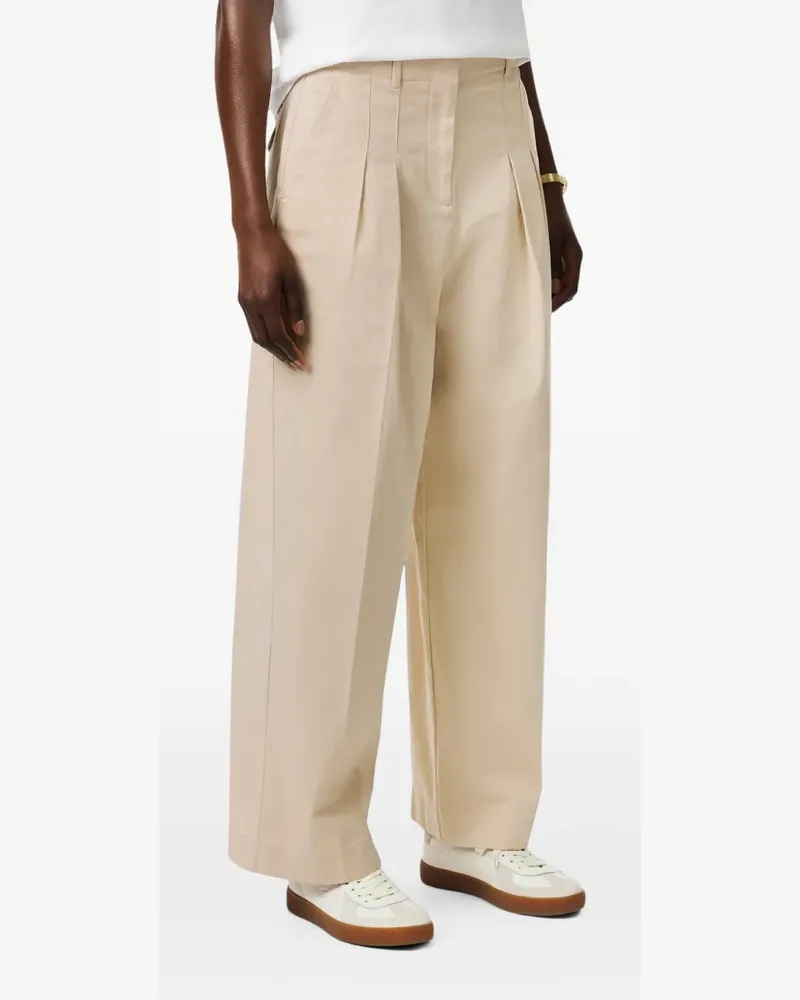 Lacoste pleated wide-leg trousers - Nude Nude