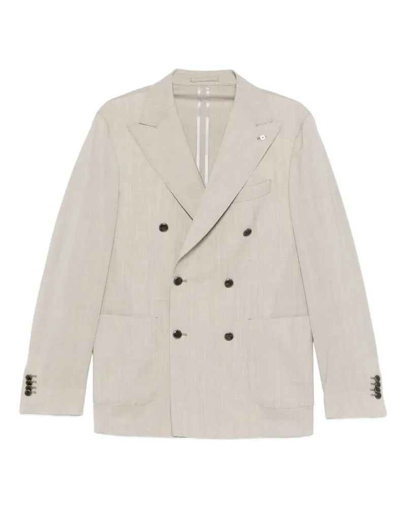 Luigi Bianchi Mantova double-breasted suit - Nude Nude