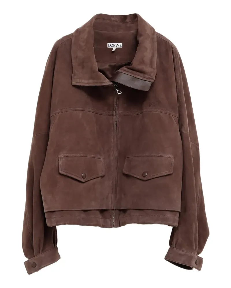 Loewe suede zip-up jacket - Braun Braun