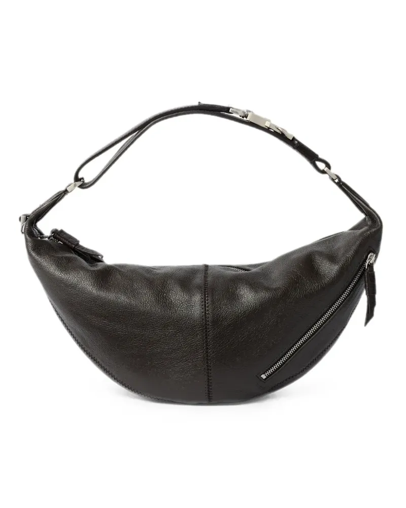 Christophe Lemaire mini Quiver Clip bag in grained buffalo leather - Braun Braun