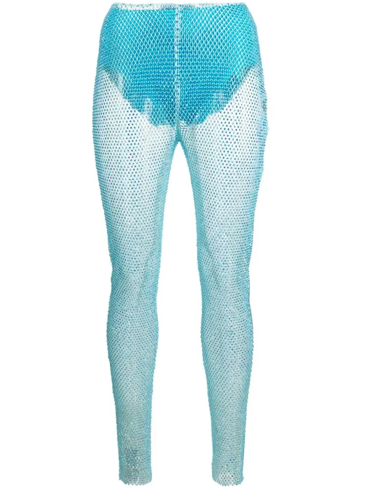 Giuseppe di Morabito Leggings im Metallic-Look - Blau Blau