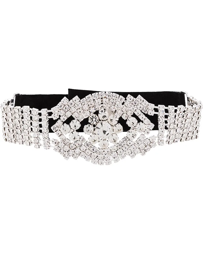 Manokhi Choker mit Strass Schwarz