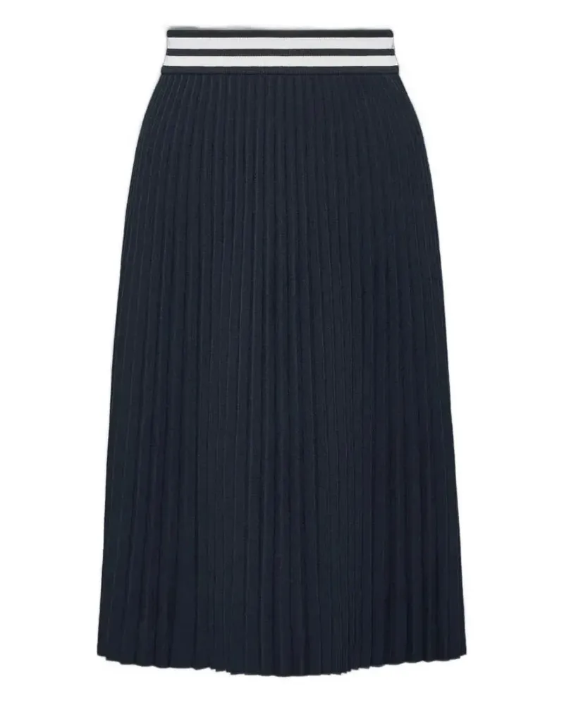 Thom Browne striped pleated midi skirt - Blau Blau