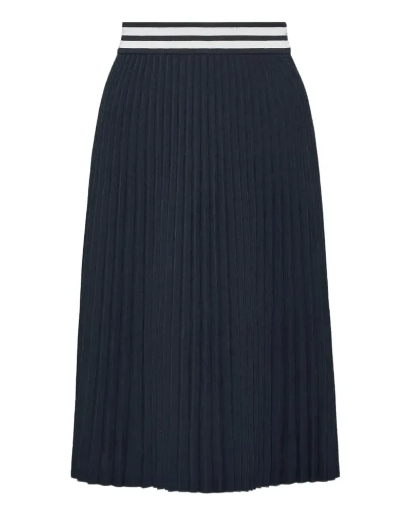 Thom Browne Gestreifter Midirock mit Falten - Blau Blau