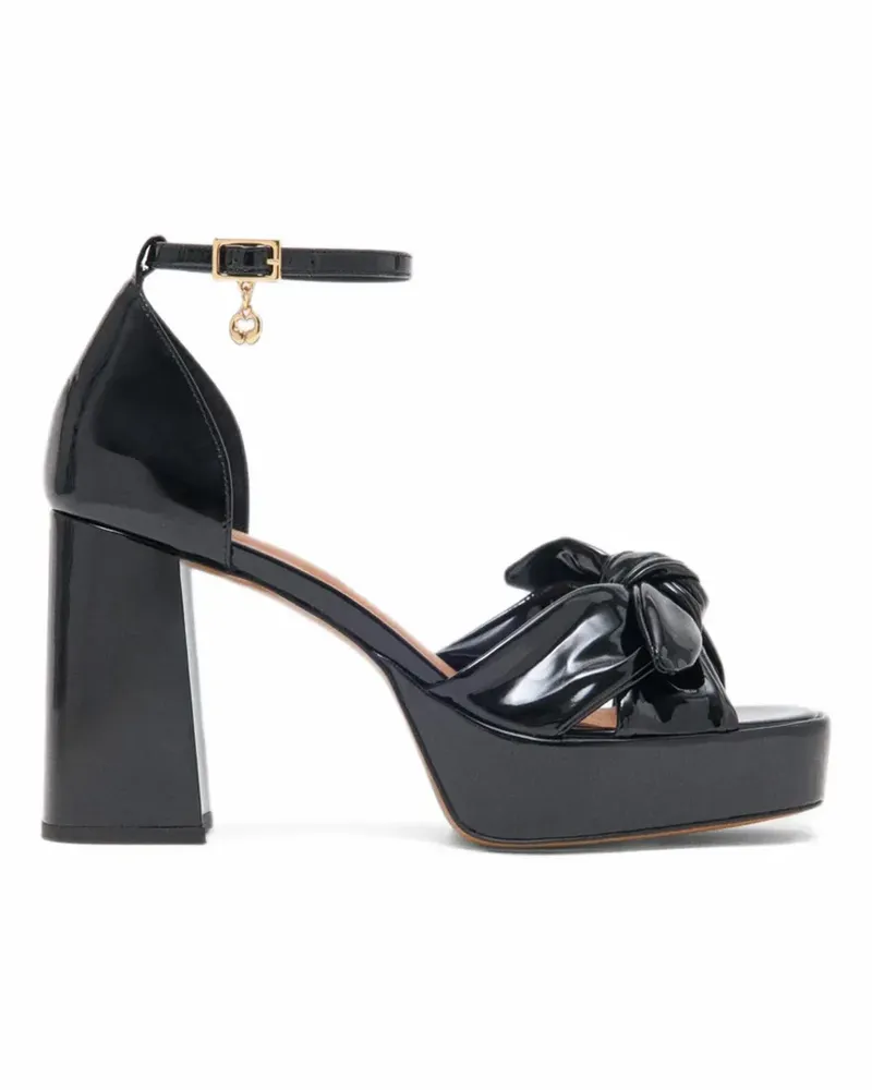 Maje Plateau-Sandalen mit Schleife - Schwarz Schwarz