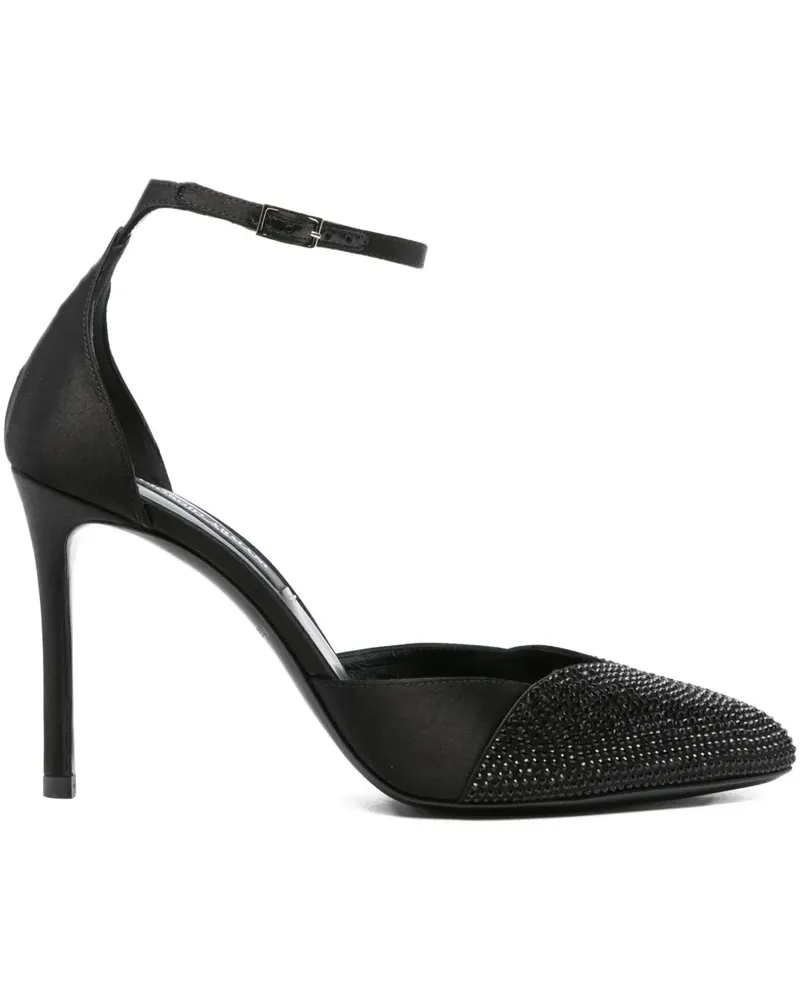 Giorgio Armani Pumps mit Kristallen 90mm - Schwarz Schwarz