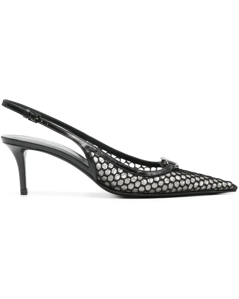 Valentino Garavani VLogo Signature Slingback-Pumps 75mm - Schwarz Schwarz