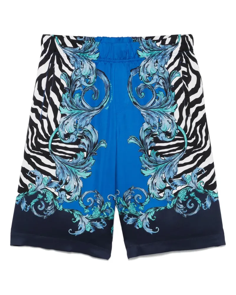 Versace Jeans Shorts mit Barocco-Print - Blau Blau