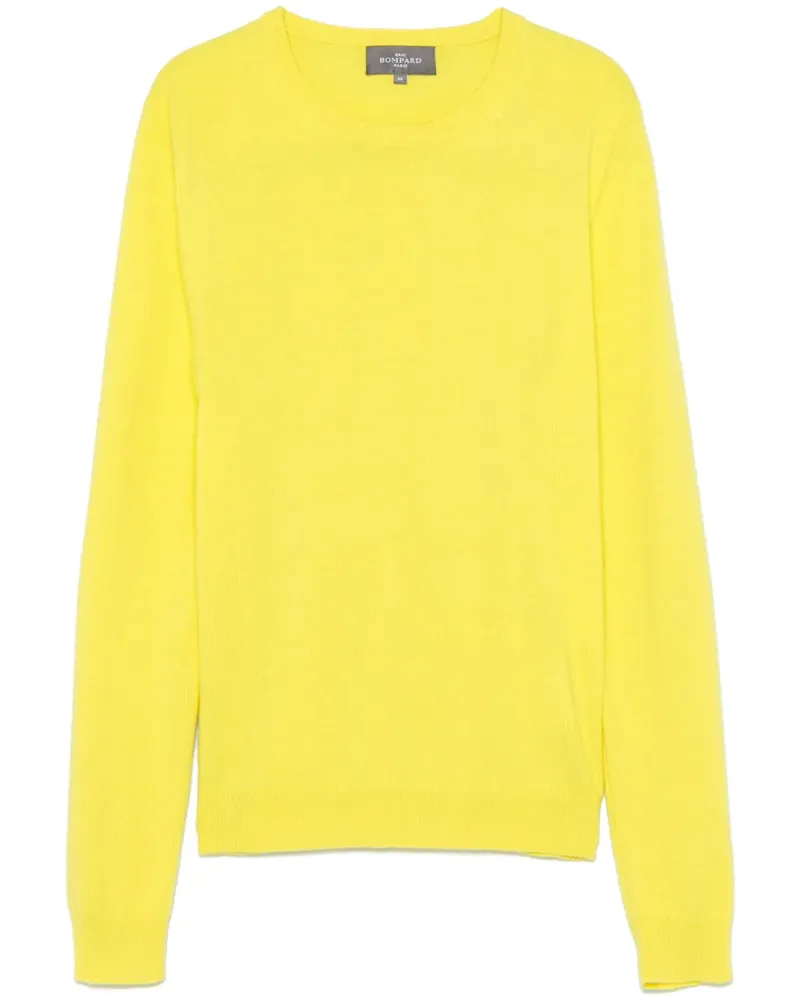 Eric Bompard Classic Pullover mit rundem Ausschnitt - Gelb Gelb