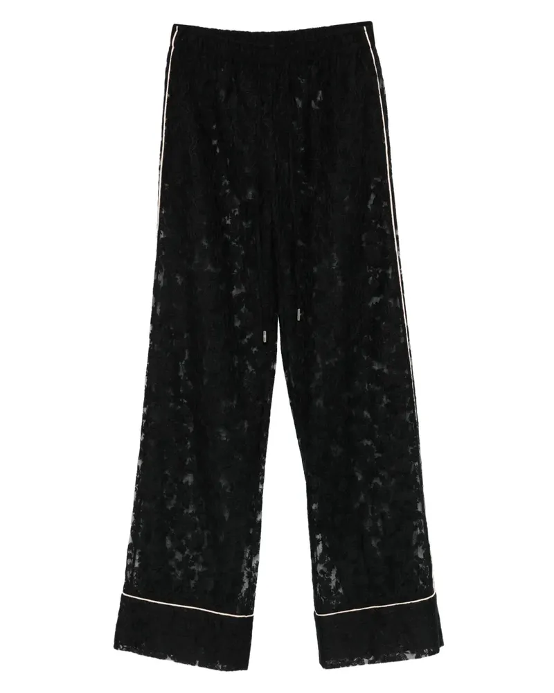 Ermanno Scervino Hose mit Spitzenborte - Schwarz Schwarz