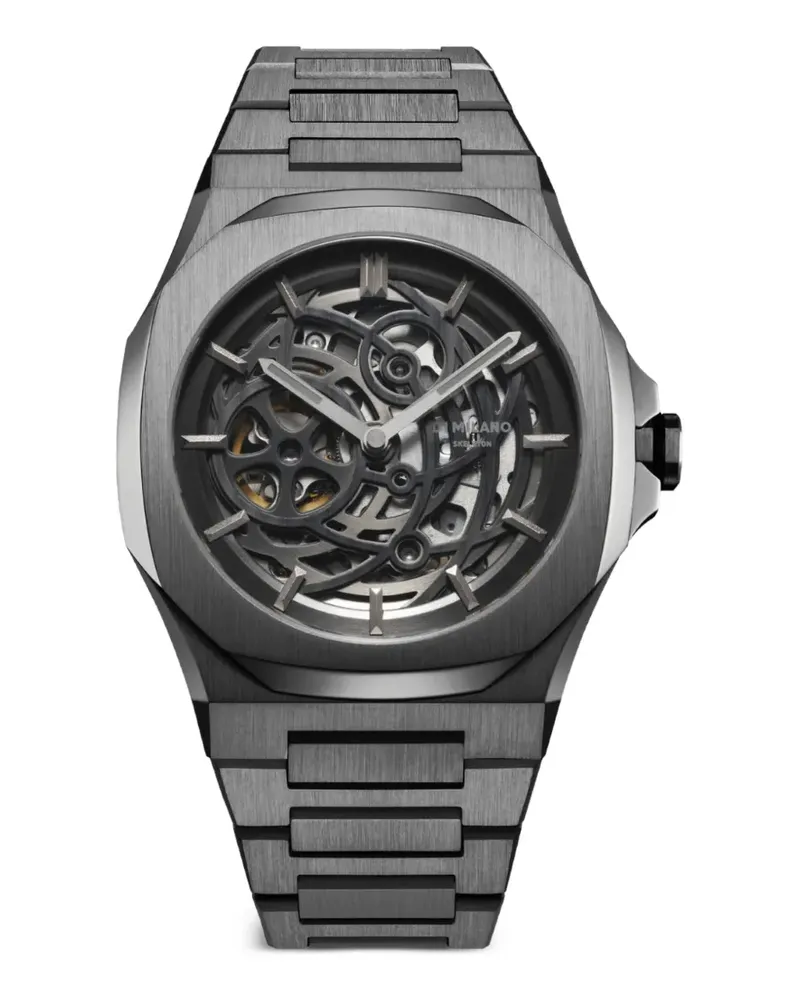 D1 Milano Skeleton Armbanduhr 41,5mm - Schwarz Schwarz