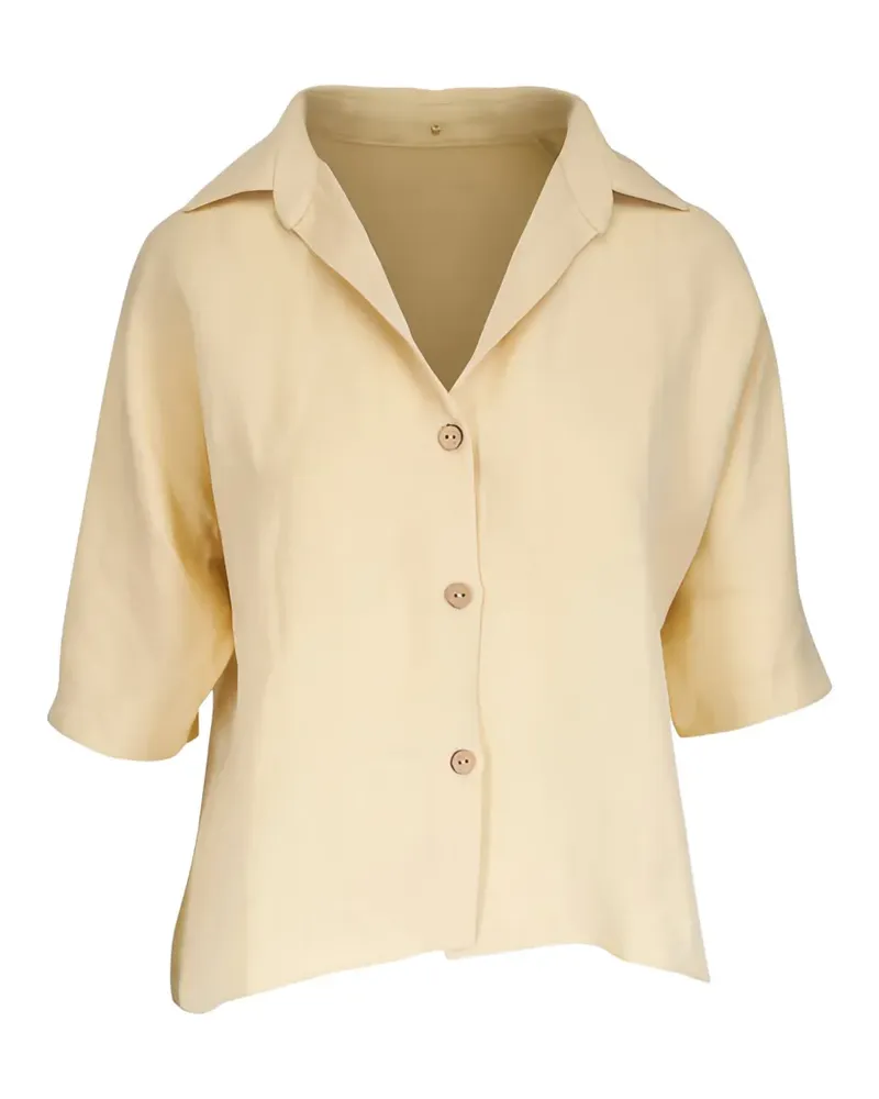 Peter Cohen V-neck short-sleeve shirt - Gelb Gelb