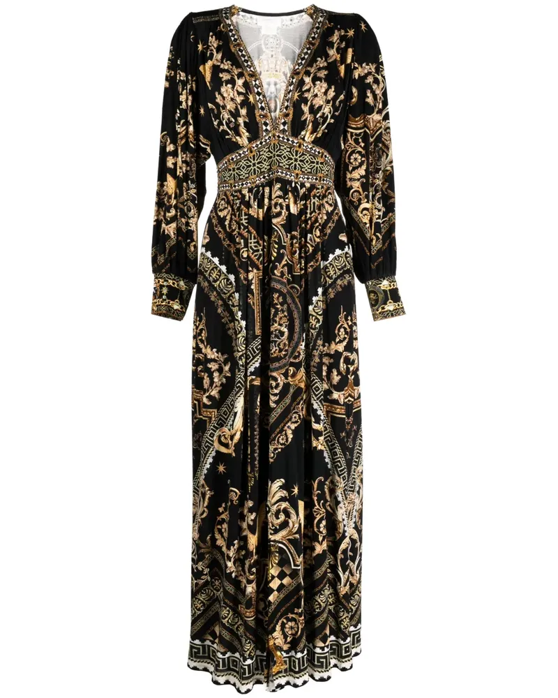 Camilla Kleid mit grafischem Print - Schwarz Schwarz