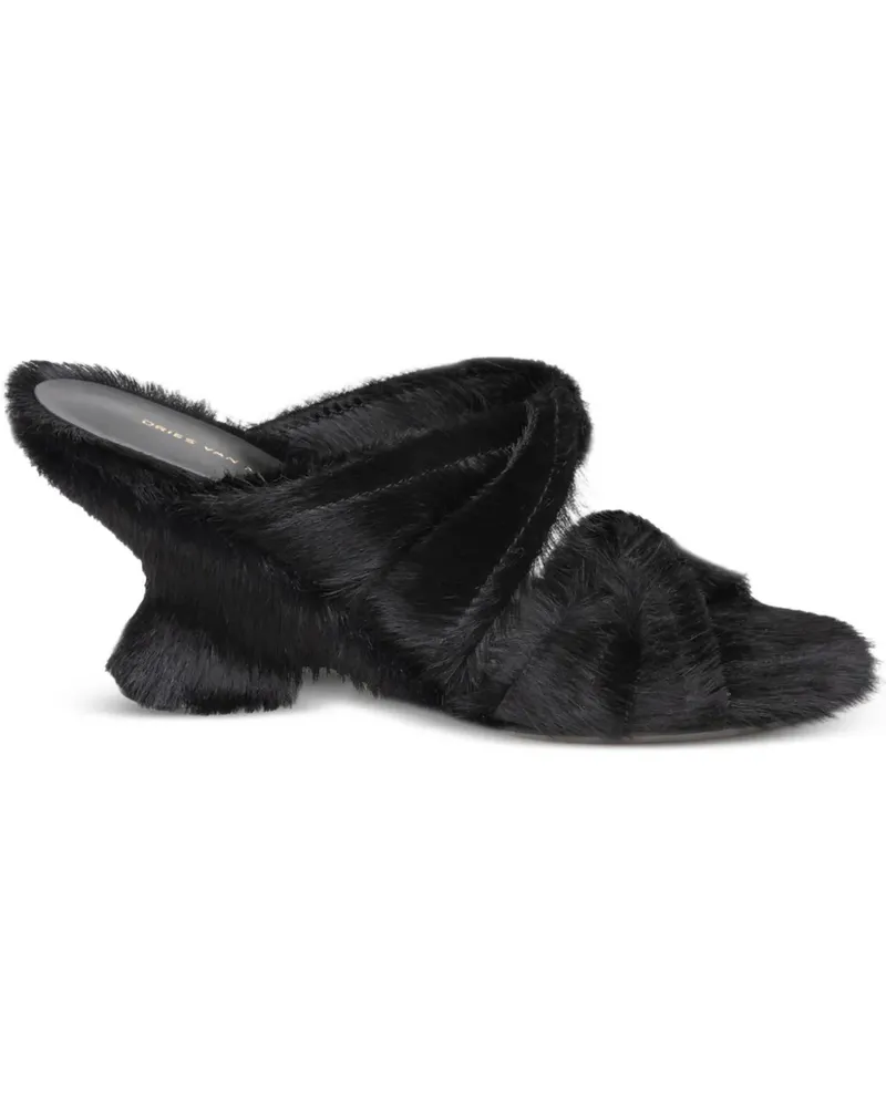Dries van Noten Sandalen mit Design-Absatz 75mm - Schwarz Schwarz