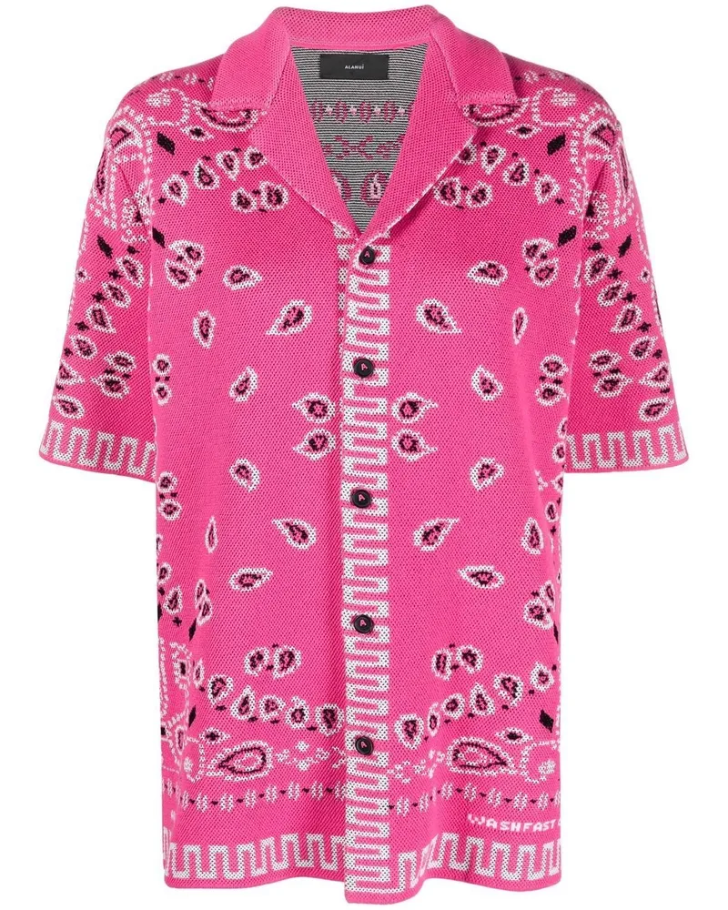Alanui Seidenhemd mit Paisley-Print - Rosa Rosa